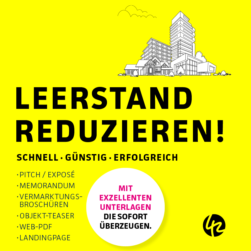 Leerstand reduzieren Grafik Leerstand reduzieren, schnell, guenstig, erfolgreich, mit exzellenten Unterlagen die sofort ueberzeugen.