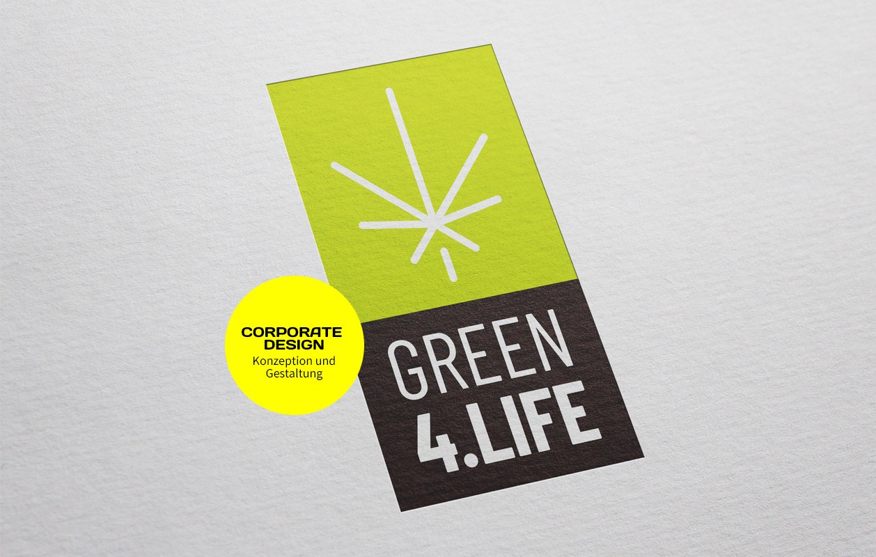 green4life Logoentwicklung und Corporate Design zur Ansicht, Gestaltung von VIERZWEI