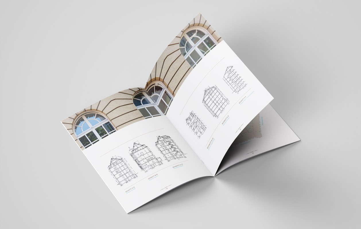 Broschuere Diesterweghof Frankfurt am Main, Innenseite, Gestaltung von VIERZWEI Broschuere Diesterweghof Frankfurt am Main, Innenseite, Gestaltung von VIERZWEI