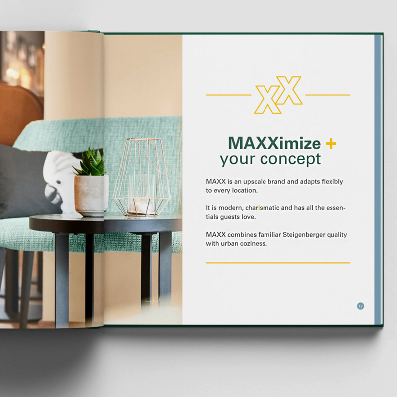 MAXX Brandbook Innenseite, MAXXimize your concept